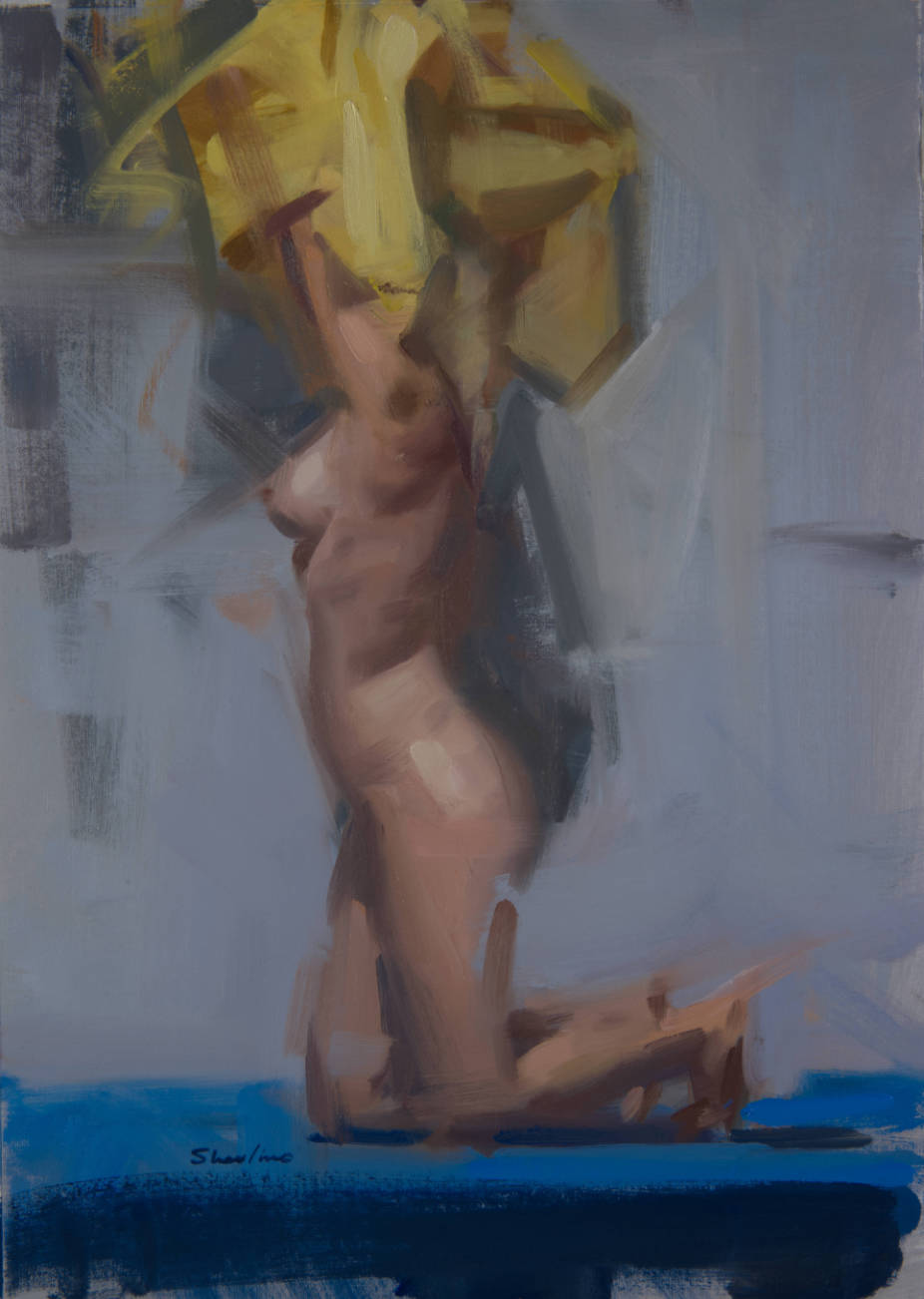 Kneeling figure